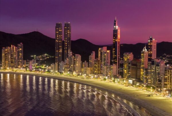 Brazil city skyline at night - prediction market regulation and on-chain gaming